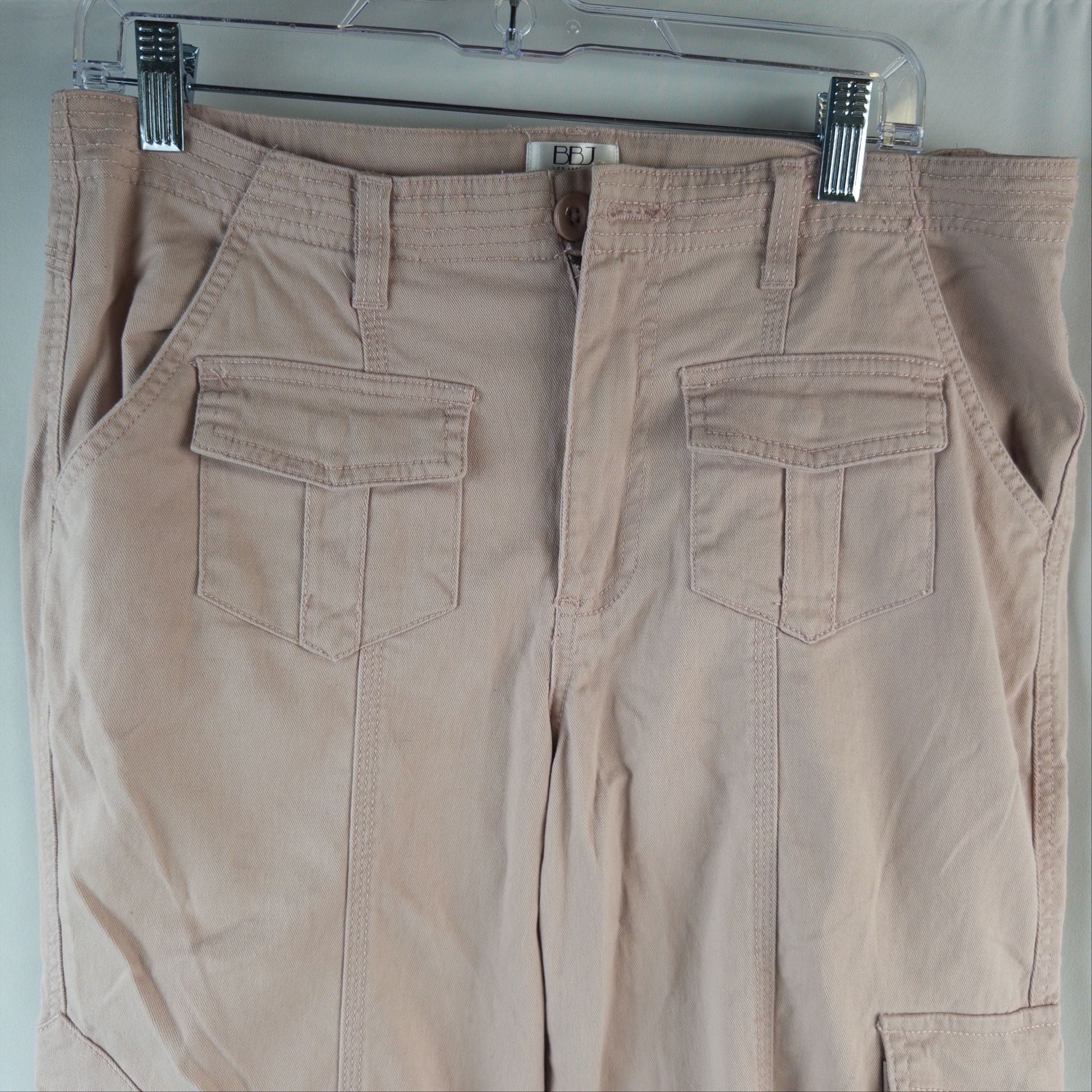 BBJ Cargo Pants Pink Cotton Utility Pocket Casual 3