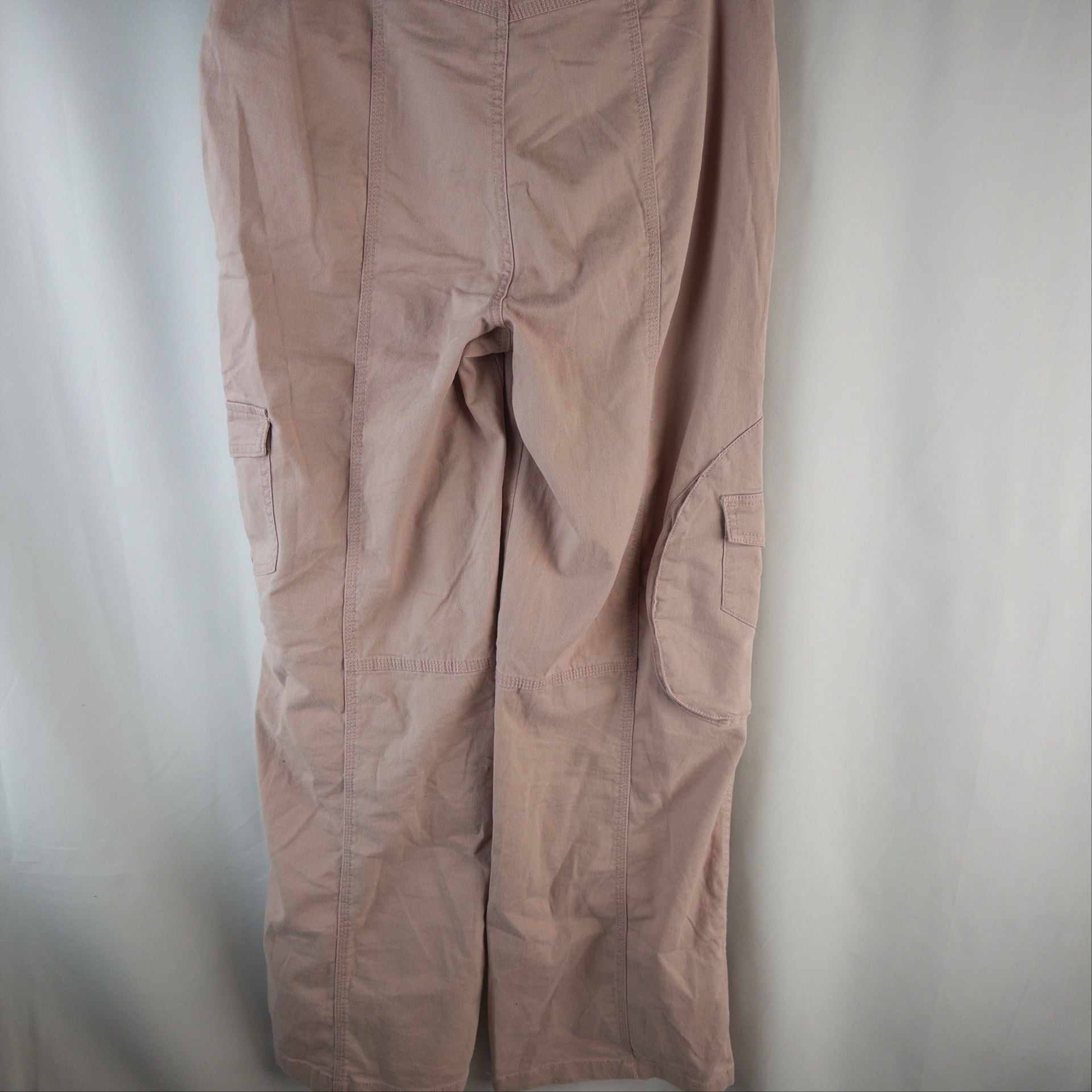 BBJ Cargo Pants Pink Cotton Utility Pocket Casual 12