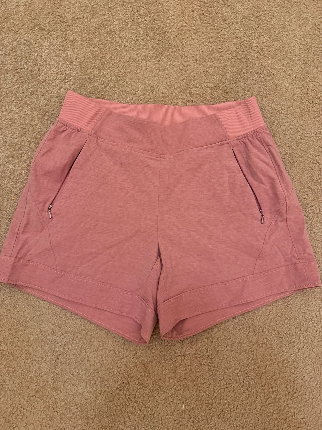 Calia Athletic Shorts Size XS Mauve Pink Zipper Pockets 2