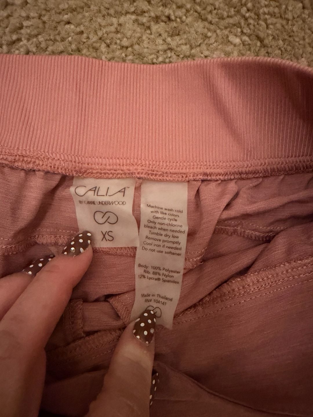 Calia Athletic Shorts Size XS Mauve Pink Zipper Pockets 4