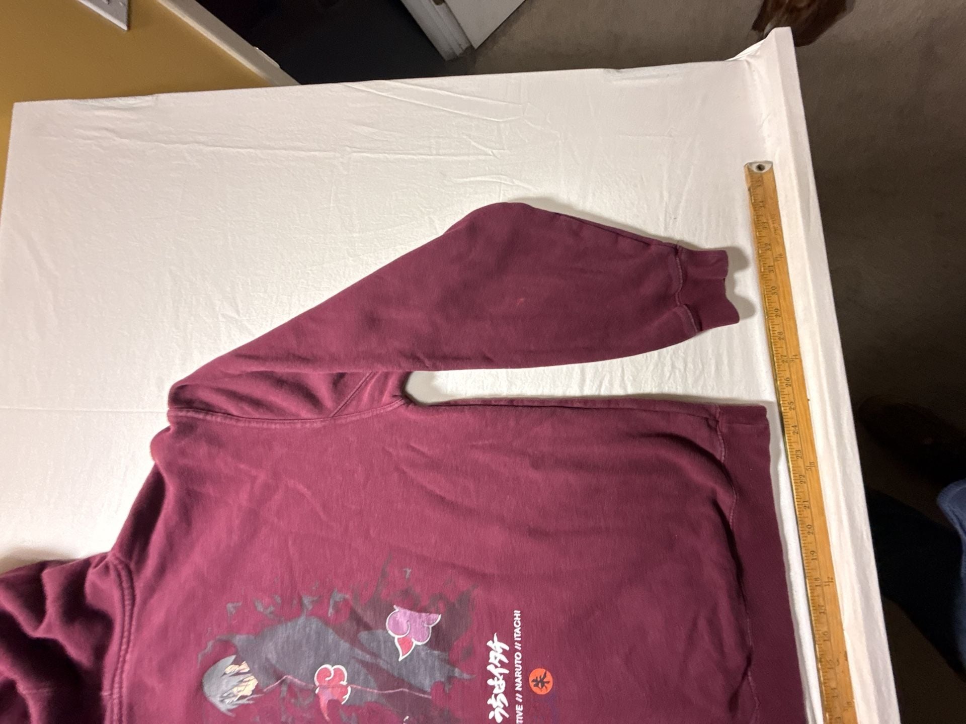 Primitive Naruto Shippuden Itachi Hoodie Size M Burgundy 10