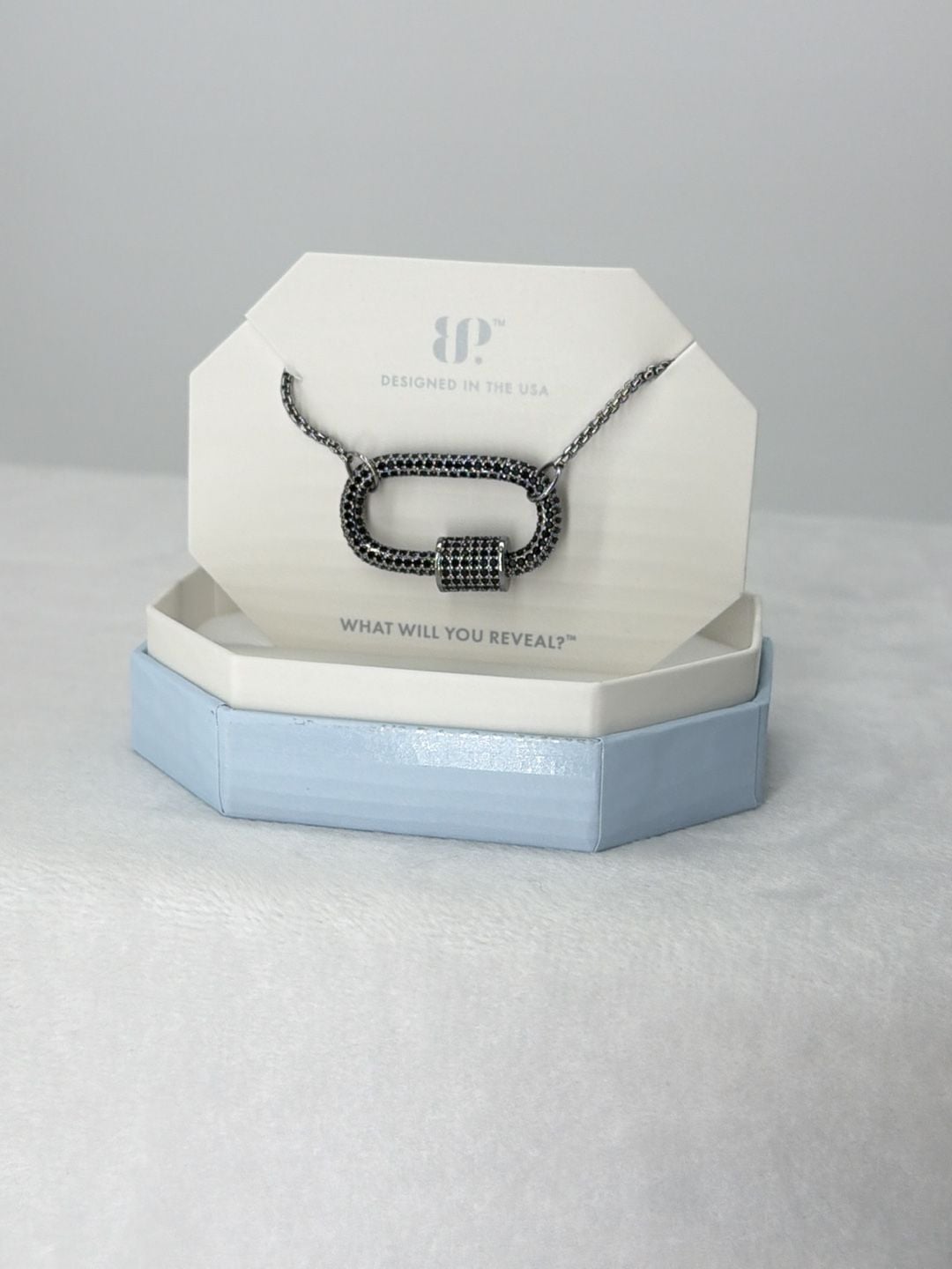 BP Exclusive Bringback Black Onyx CZ Pave Carabiner on Hematite 2