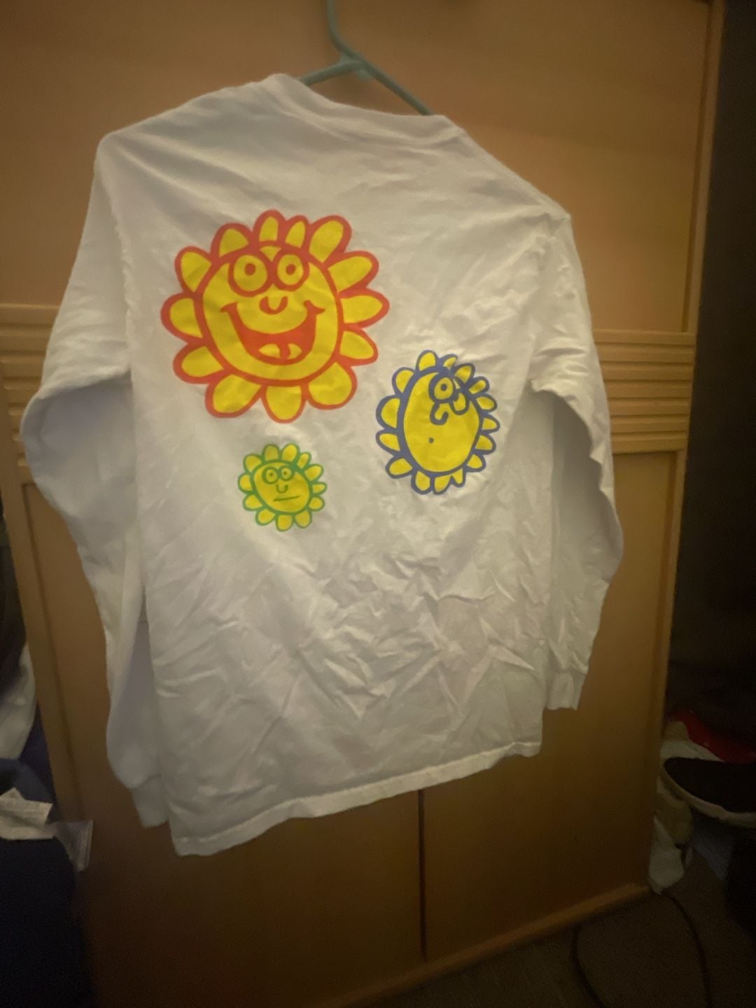 Keith Haring Long Sleeve Graphic T-Shirt Size S White Telephone Art 6