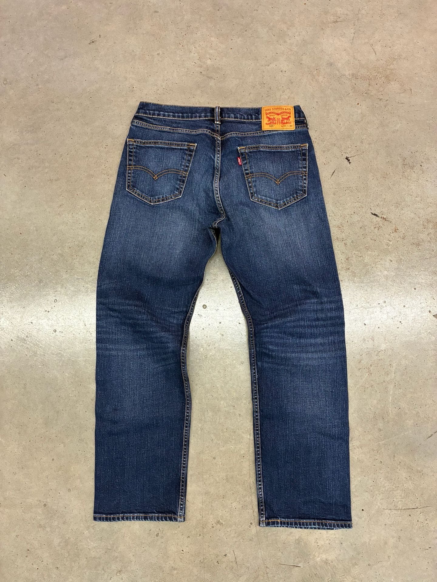 Levi's 505 Regular Fit Jeans Size W33 L30 Blue Denim 7