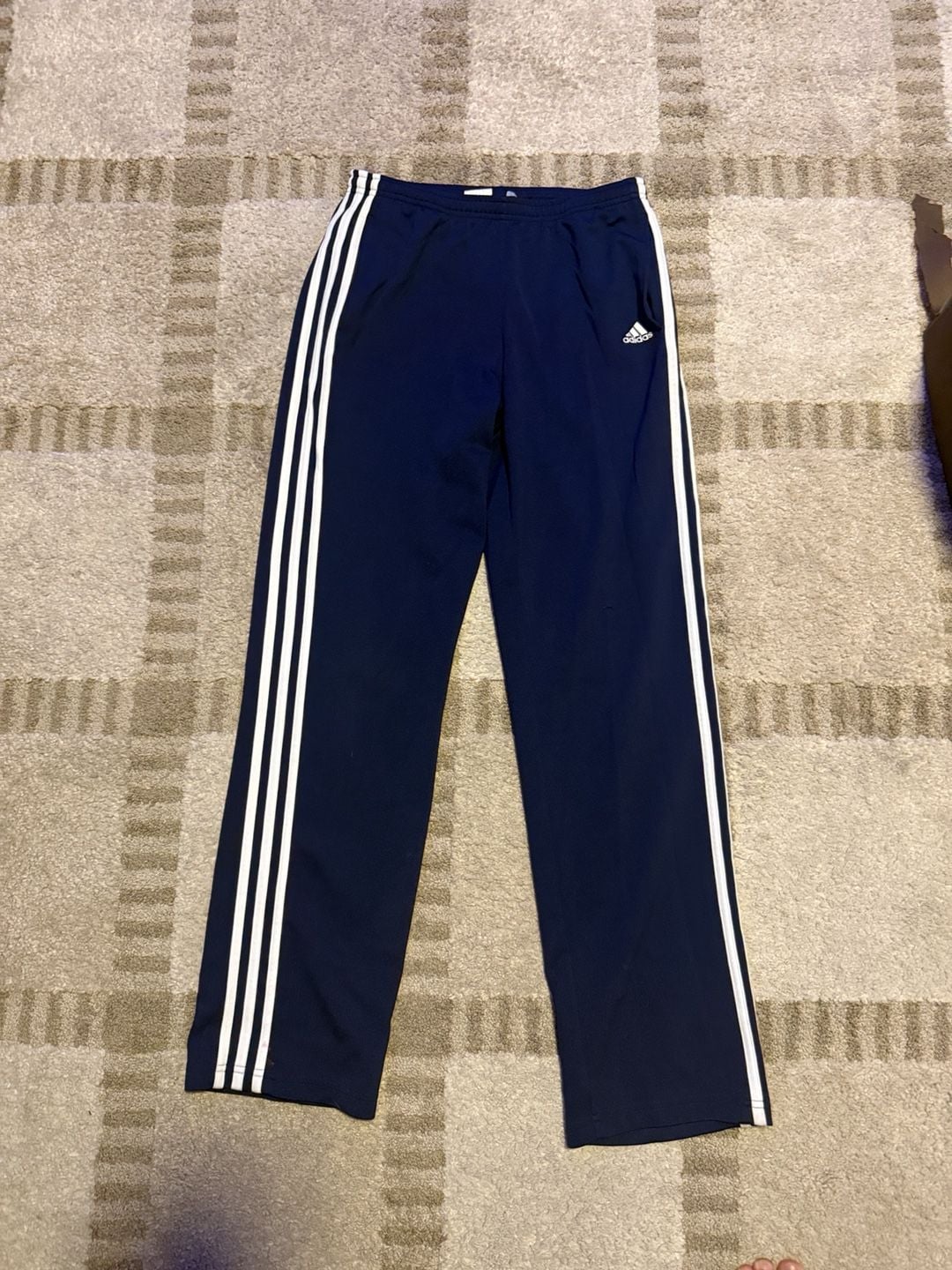 Adidas Track Pants Navy Blue White Stripe 2