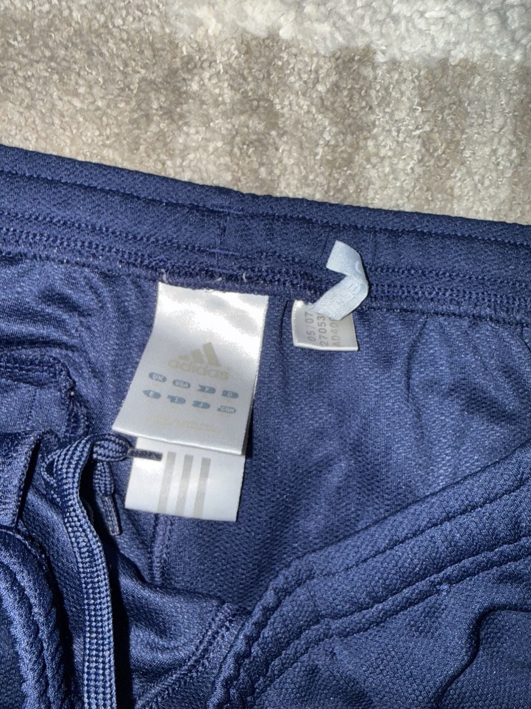 Adidas Track Pants Navy Blue White Stripe 3