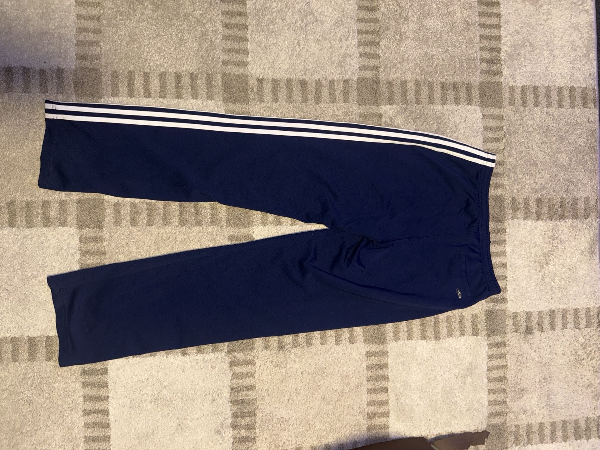 Adidas Track Pants Navy Blue White Stripe 4