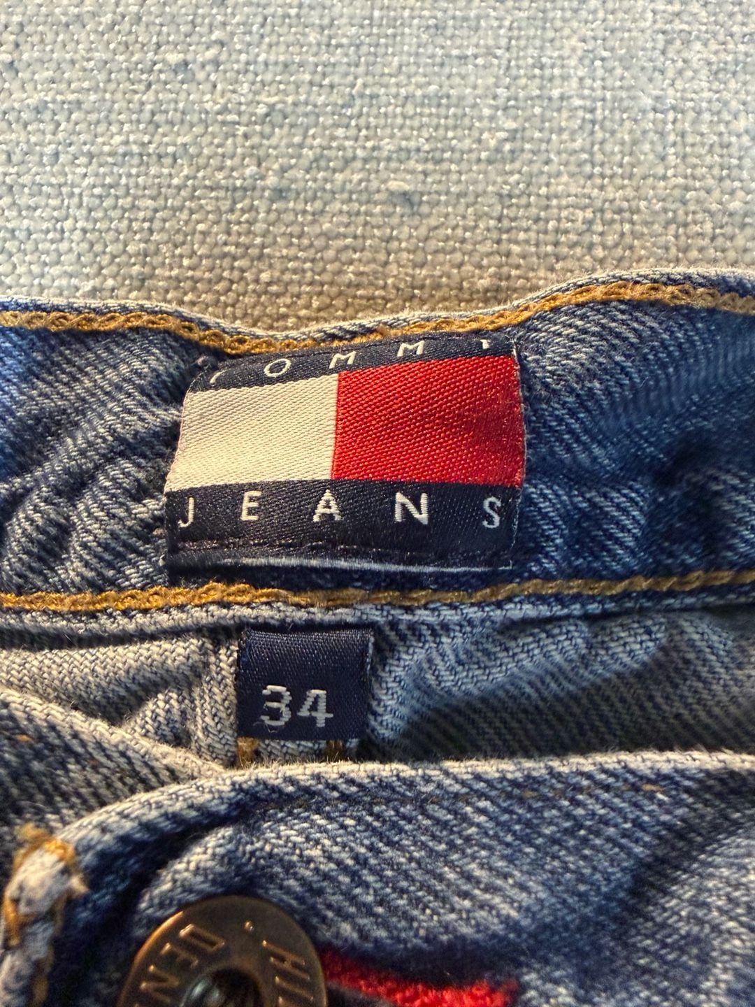Tommy Hilfiger Denim Shorts Size 34 Blue 90s Vintage 5