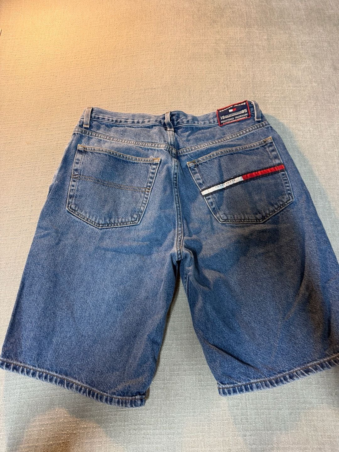 Tommy Hilfiger Denim Shorts Size 34 Blue 90s Vintage 6