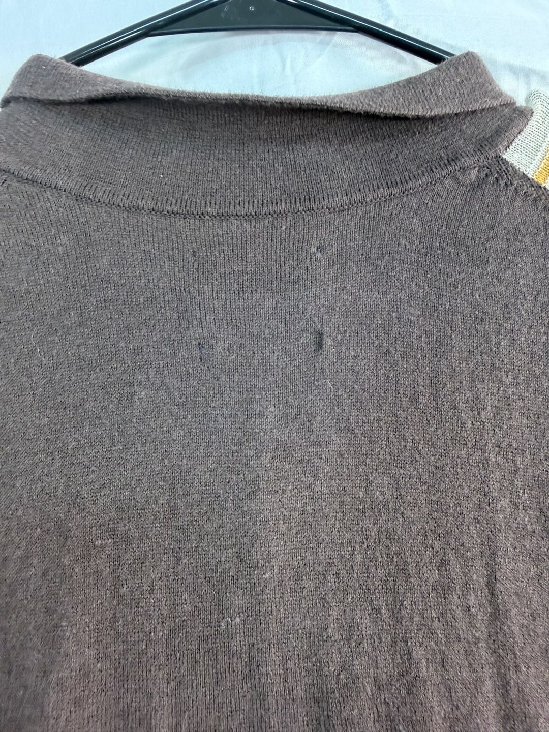 2 Abercrombie & Fitch Knit Polo Shirt Size XXL Brown Striped Short Sleeve 8