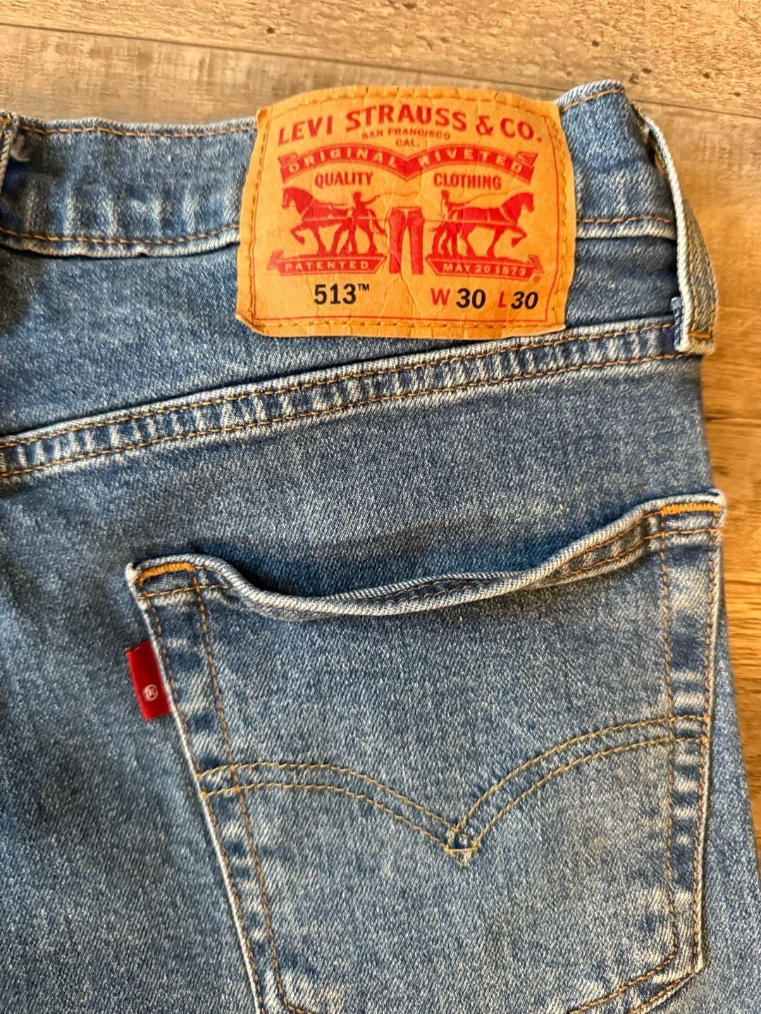 Levi's Men's Medium Blue Cutoff Denim Shorts with Frayed Hem size W30 3