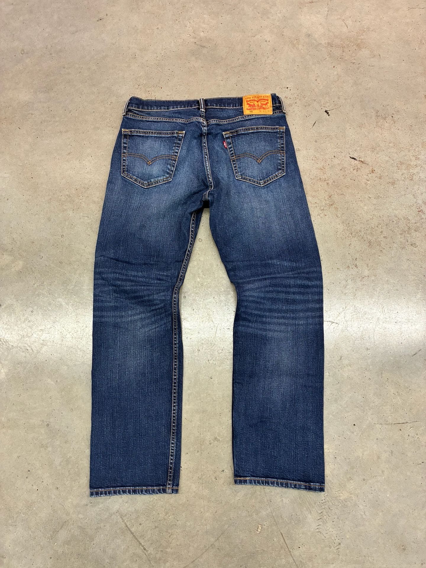 Levi's 505 Regular Fit Jeans W33 L30 Blue Distressed Denim 10