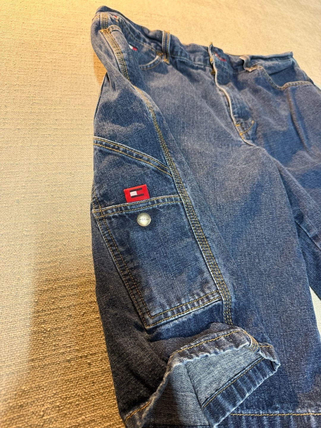 Tommy Jeans Denim Shorts Baggy Carpenter Blue 4