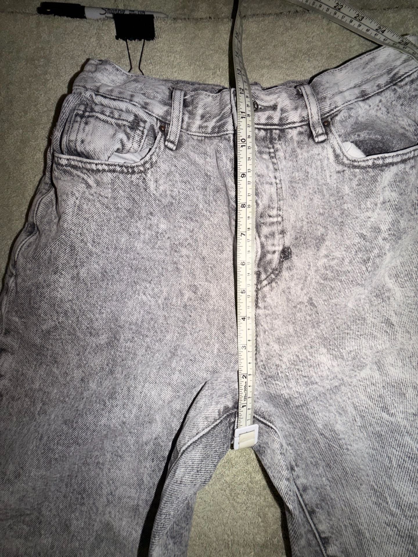 PacSun Acid Wash Straight Leg Jeans Gray 5