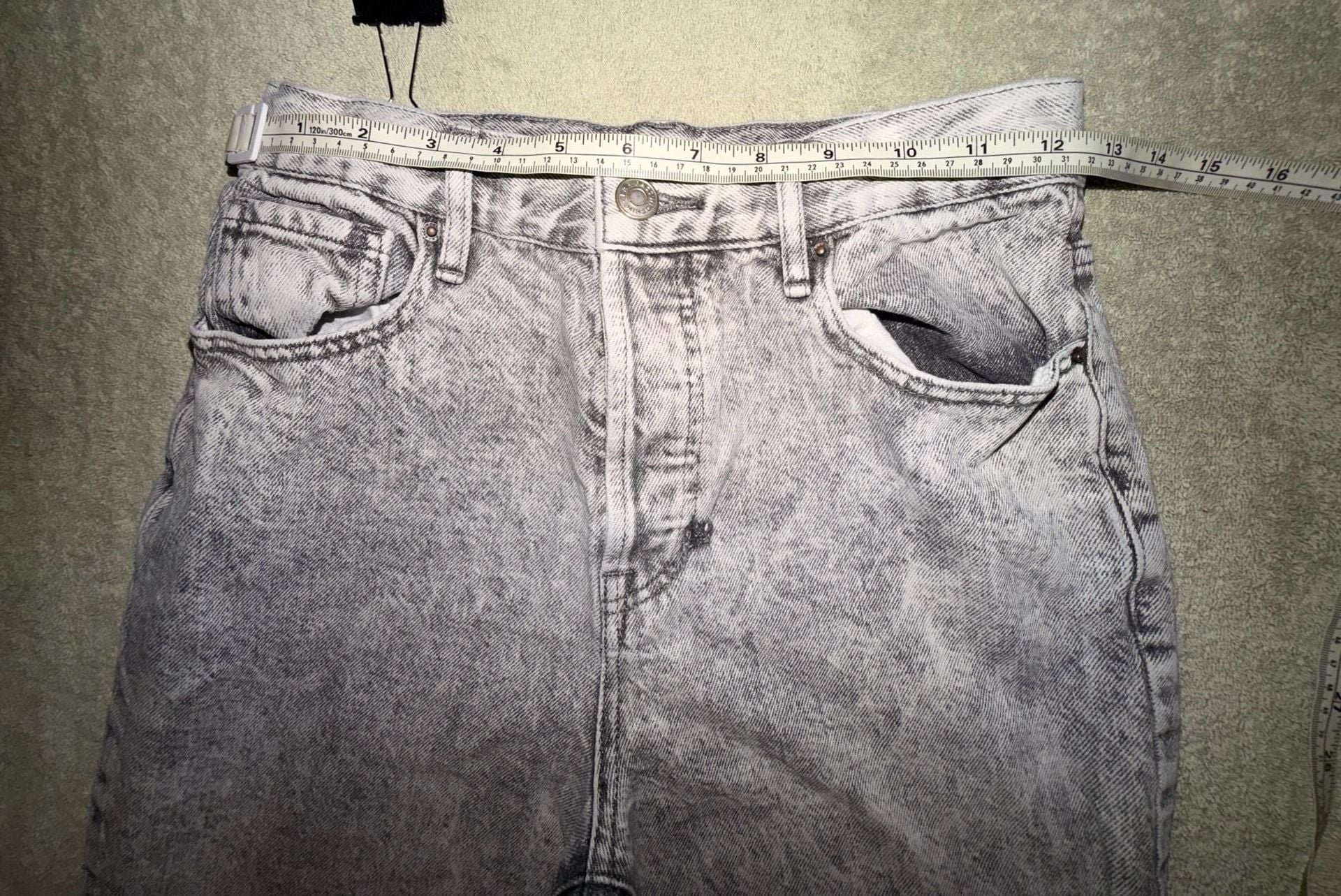 PacSun Acid Wash Straight Leg Jeans Gray 4