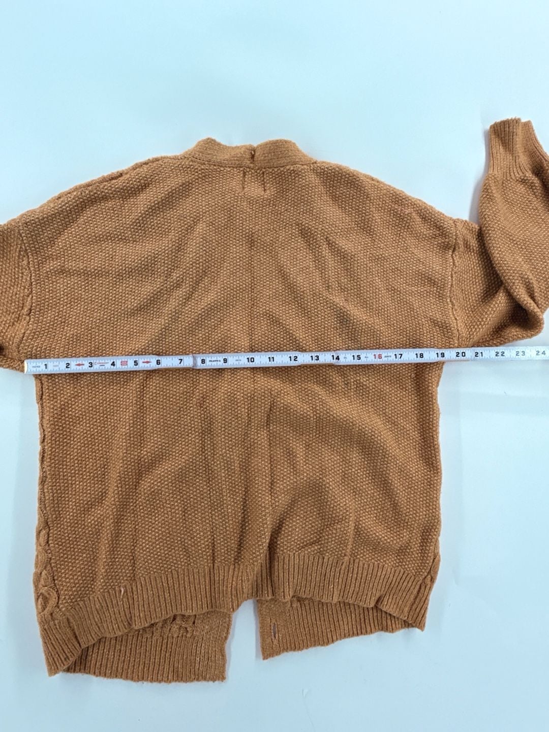 Joie Cable Knit Cardigan Size S Caramel Brown V-Neck Button Front Sweater 4