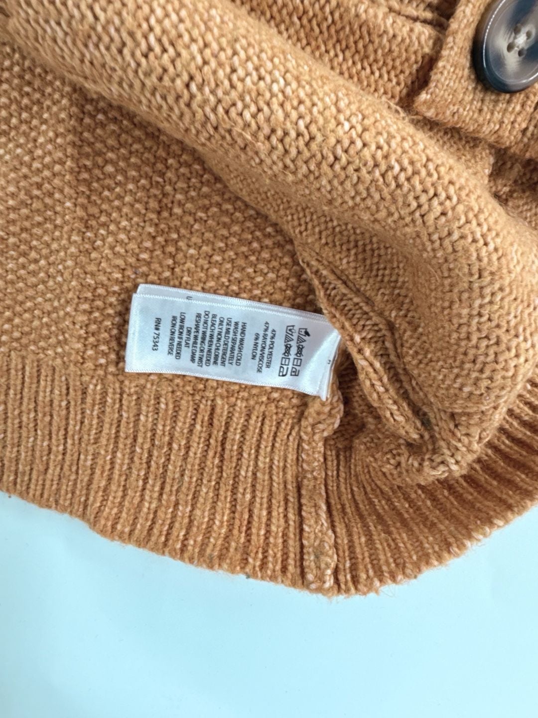 Joie Cable Knit Cardigan Size S Caramel Brown V-Neck Button Front Sweater 7