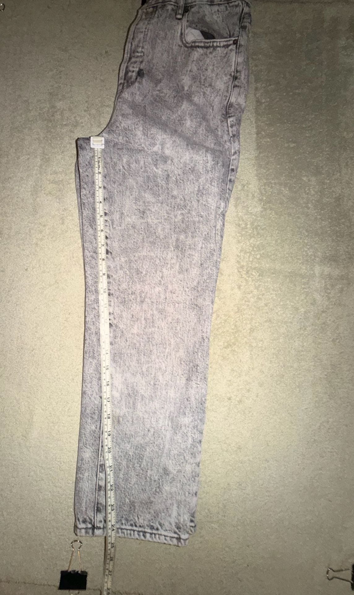 PacSun Acid Wash Straight Leg Jeans Gray 7