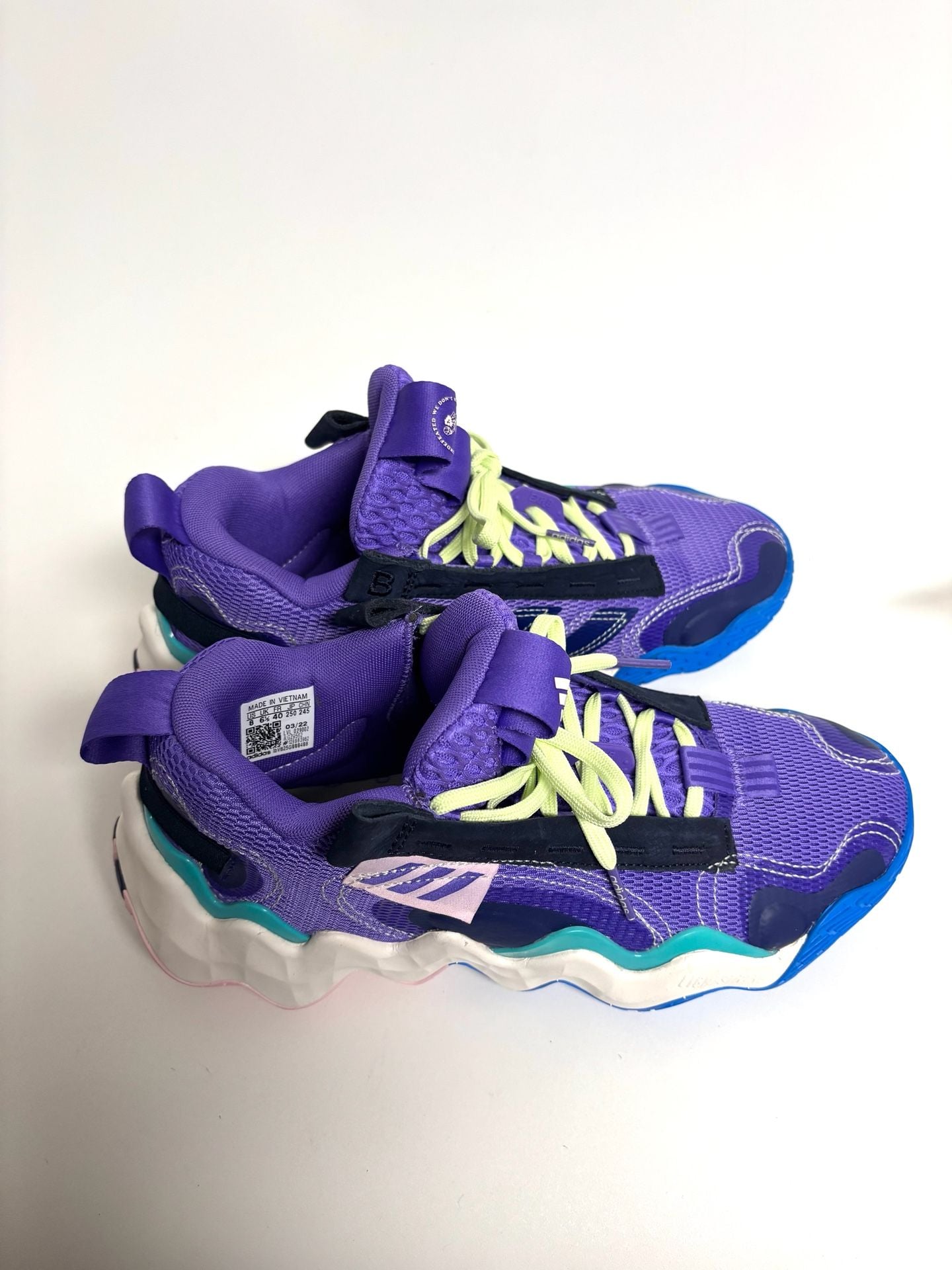 Adidas Exhibit B Hoop York City Size 8 Purple Basketball Shoes 8