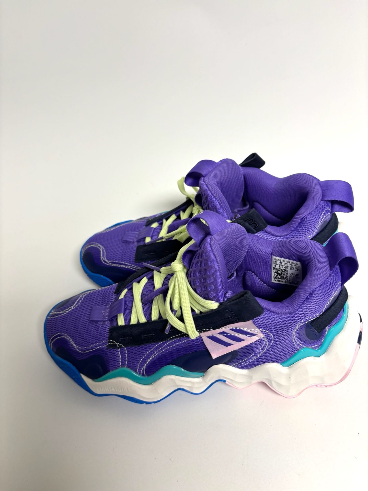 Adidas Exhibit B Hoop York City Size 8 Purple Basketball Shoes 10