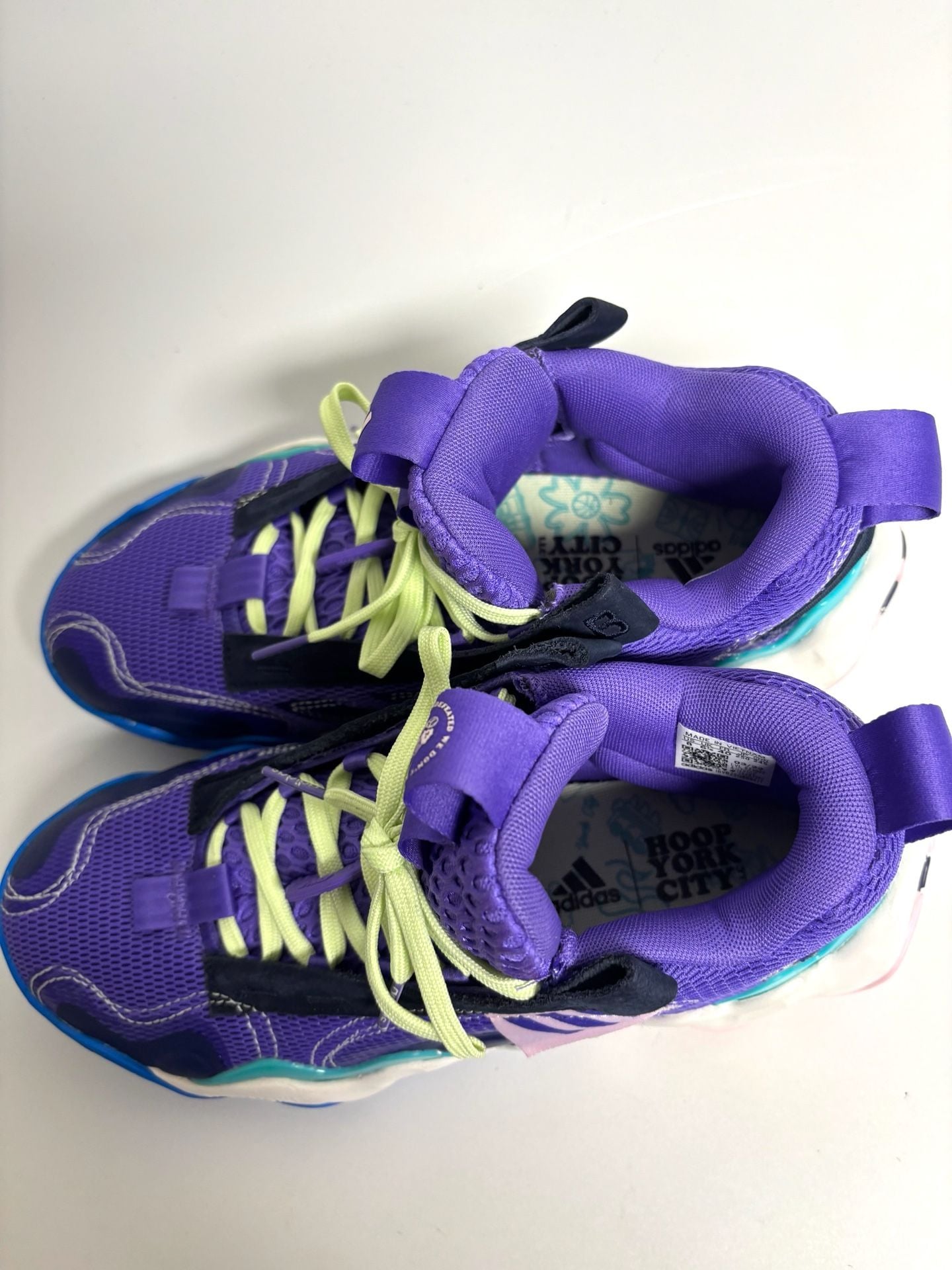 Adidas Exhibit B Hoop York City Size 8 Purple Basketball Shoes 11