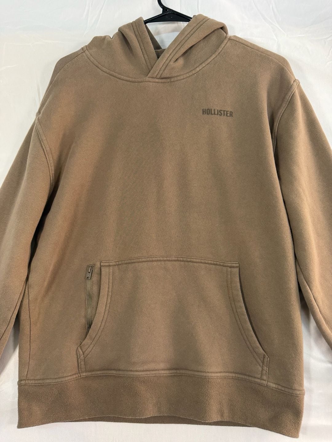 Hollister Relaxed Fit Hoodie Size S Taupe Brown 4