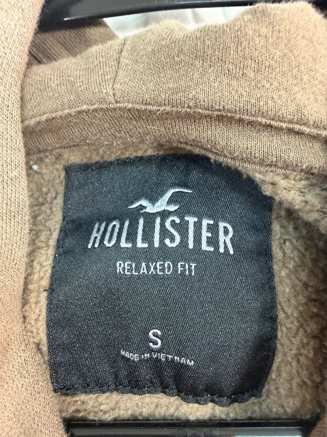 Hollister Relaxed Fit Hoodie Size S Taupe Brown 5