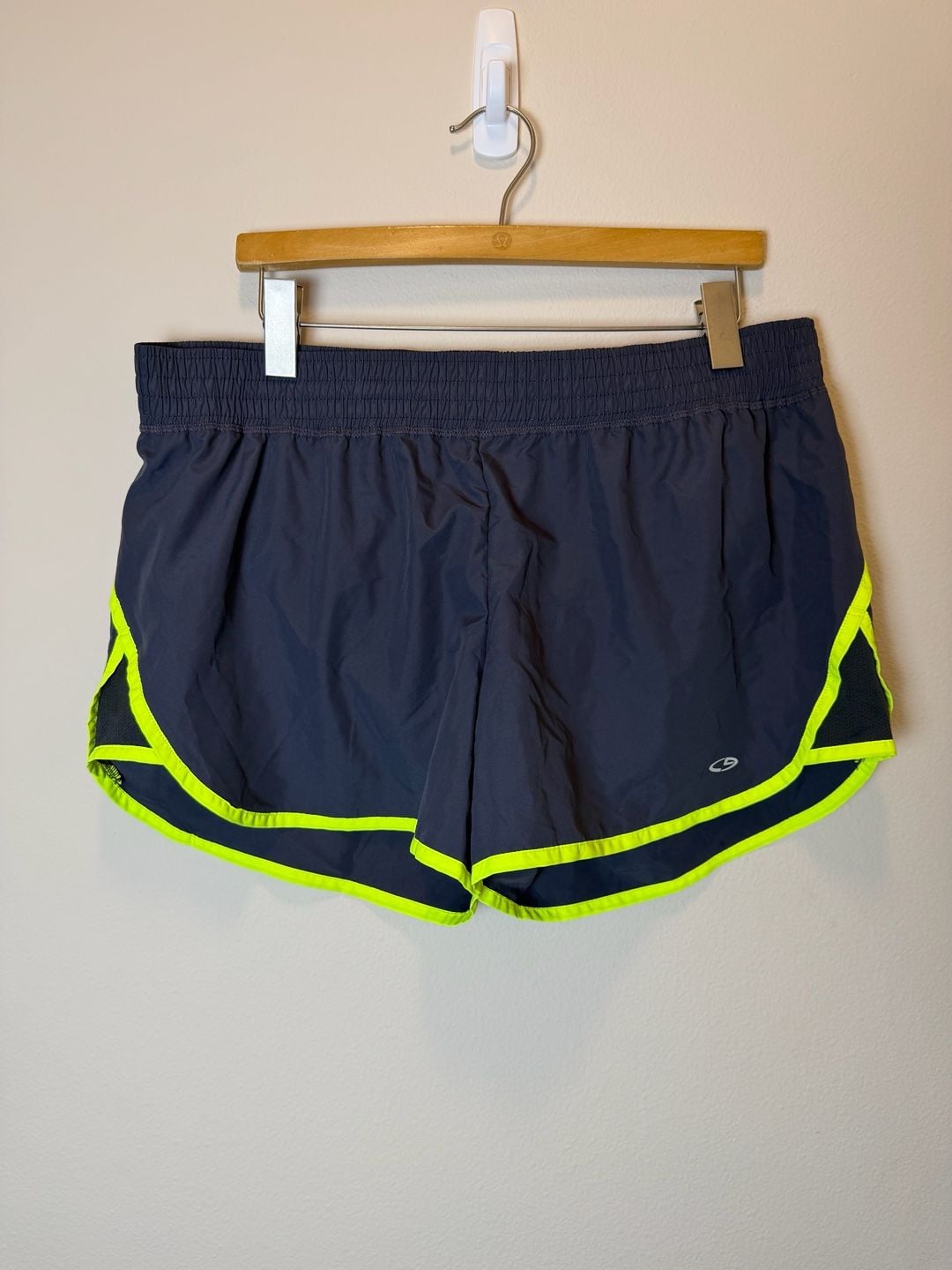 Champion DuoDry Shorts Size XL Gray Neon Yellow 2