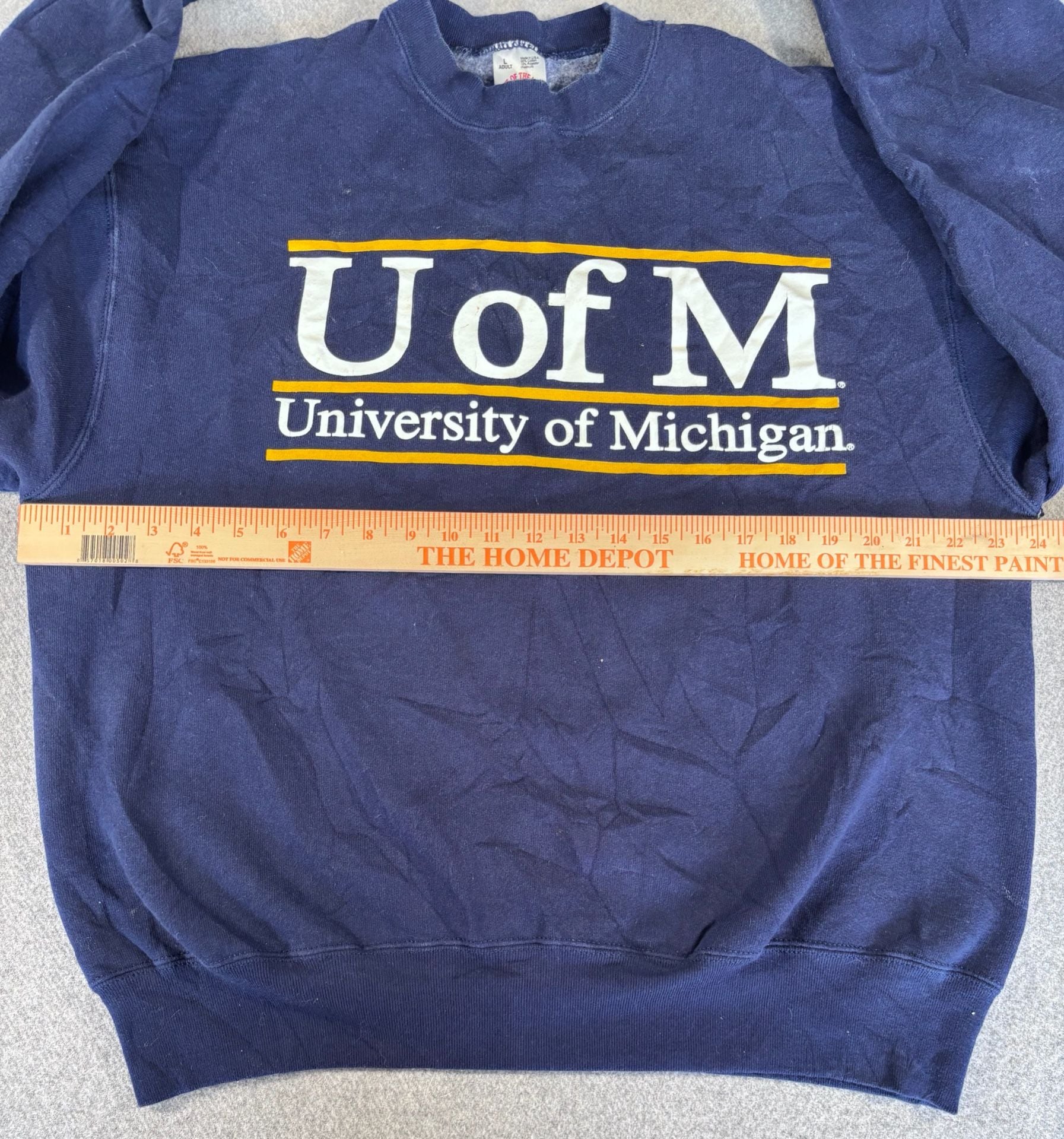 Fruit of the Loom University of Michigan Sweatshirt Size L Blue 4