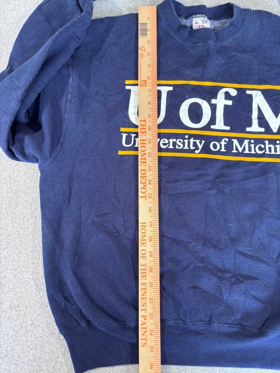 Fruit of the Loom University of Michigan Sweatshirt Size L Blue 5
