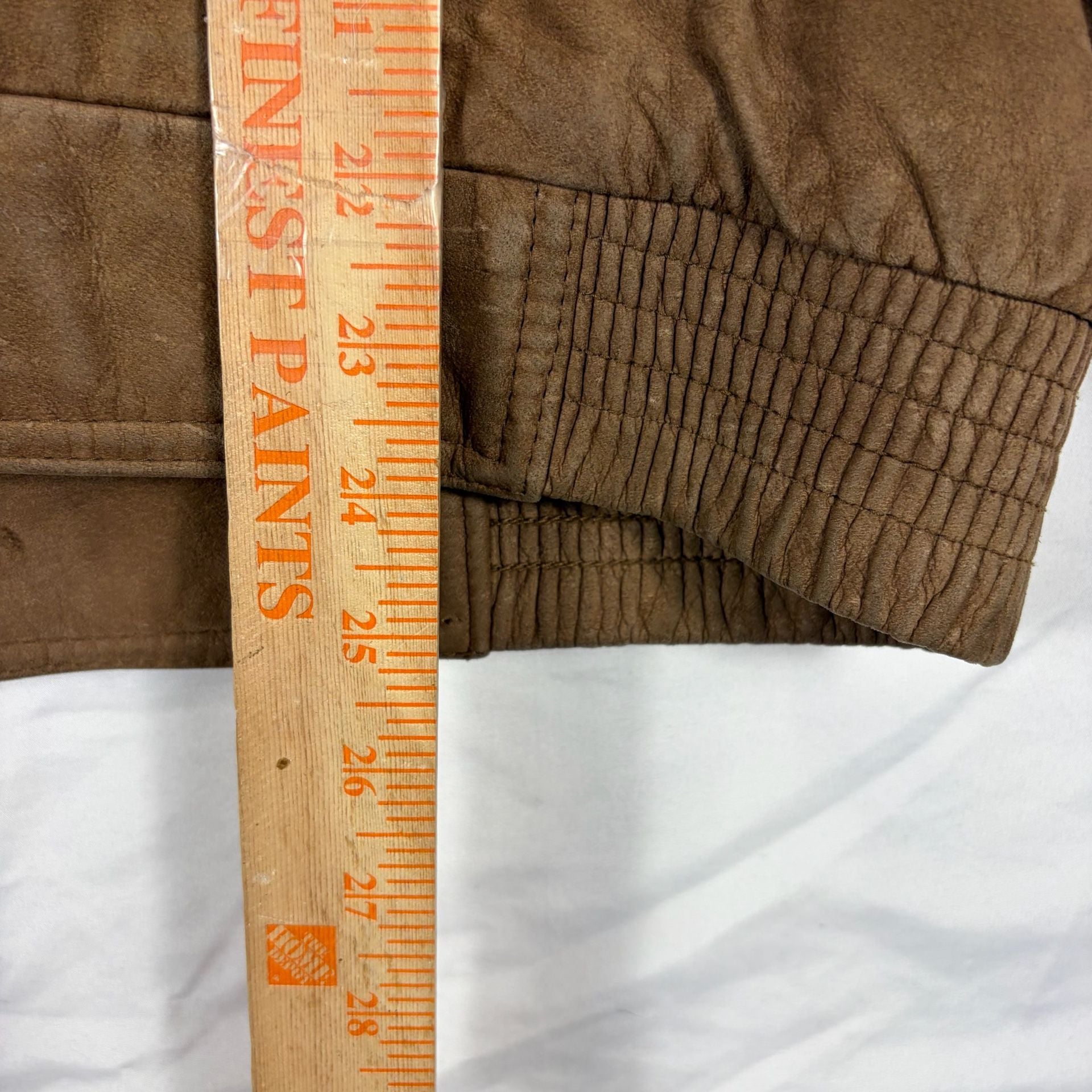 Vintage Leather Bomber Jacket Brown Distressed 8