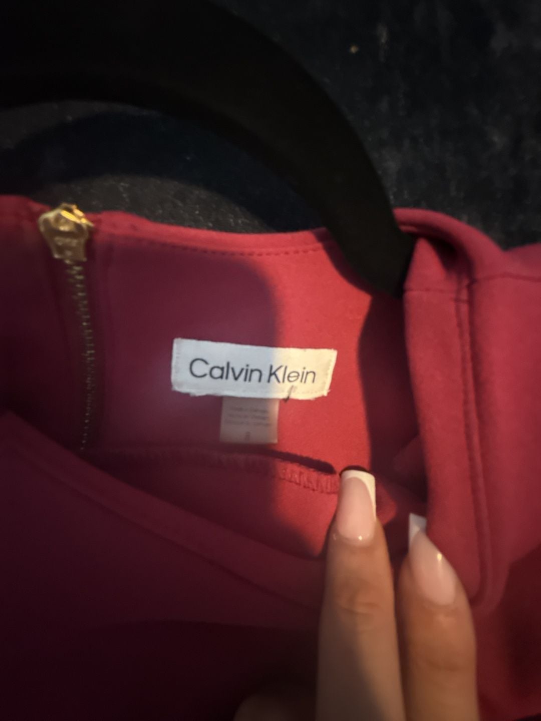 Calvin Klein Tulip Sleeve Sheath Dress Size 8 pink purple 4