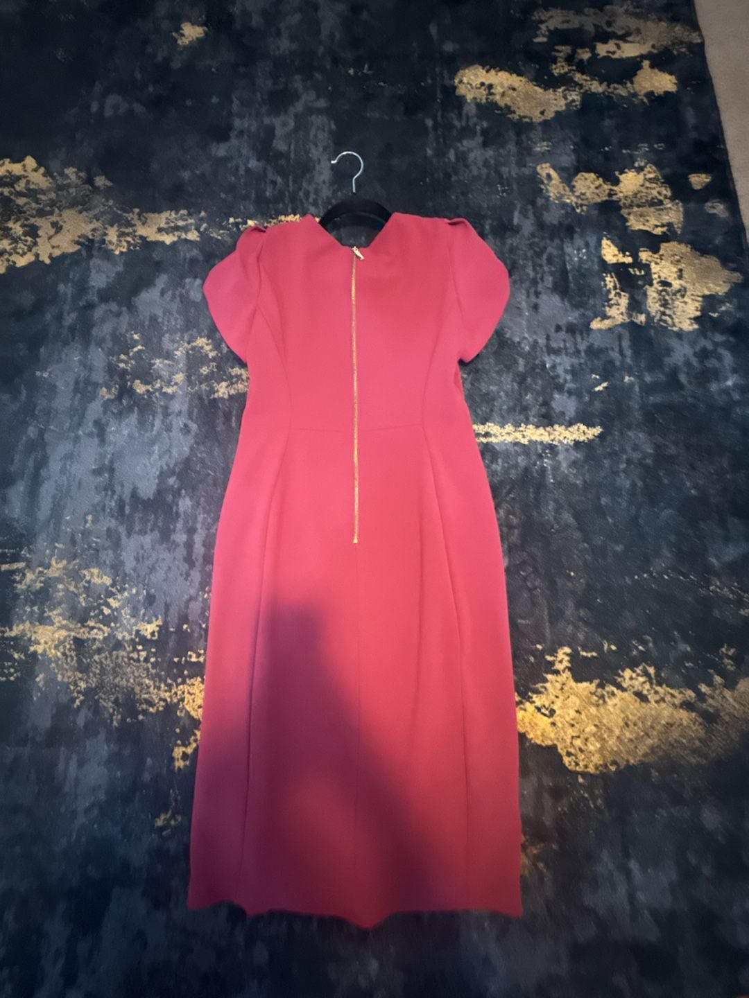 Calvin Klein Tulip Sleeve Sheath Dress Size 8 pink purple 5