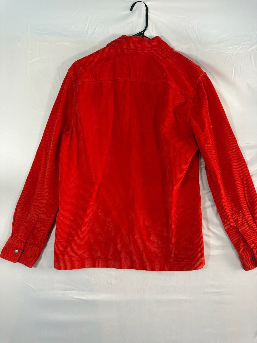 American Eagle Corduroy Jacket Size M Red Snap Button Up Shirt 8