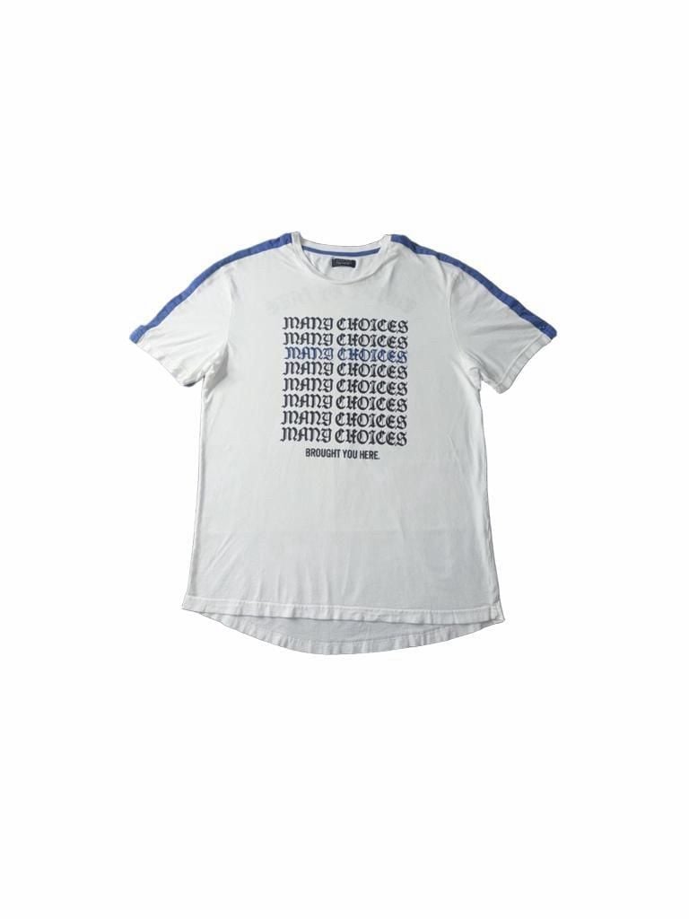 Zara Man Graphic T-Shirt Size XL White Many Choices Twist Of Fate 2