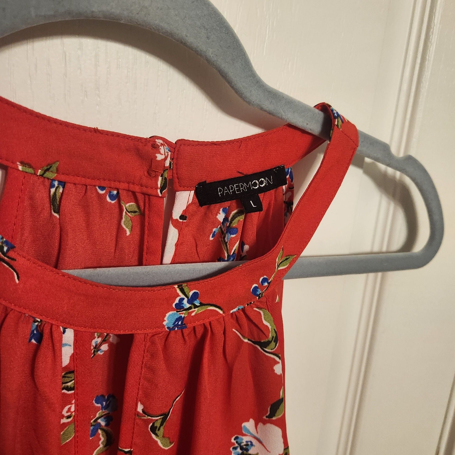 Papermoon Floral Halter Top Size L 4
