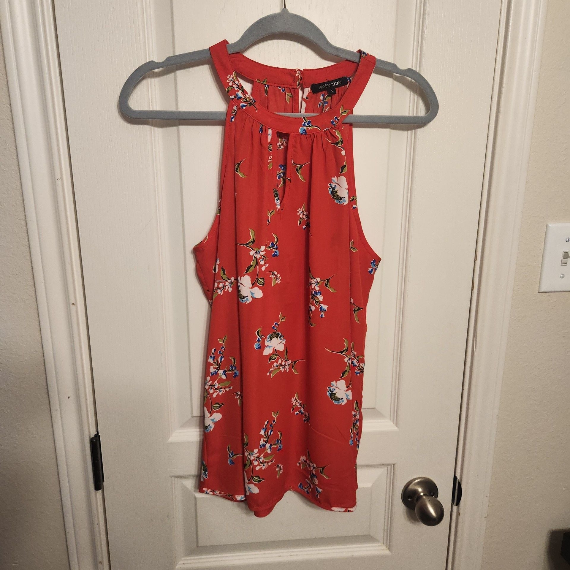 Papermoon Floral Halter Top Size L 5