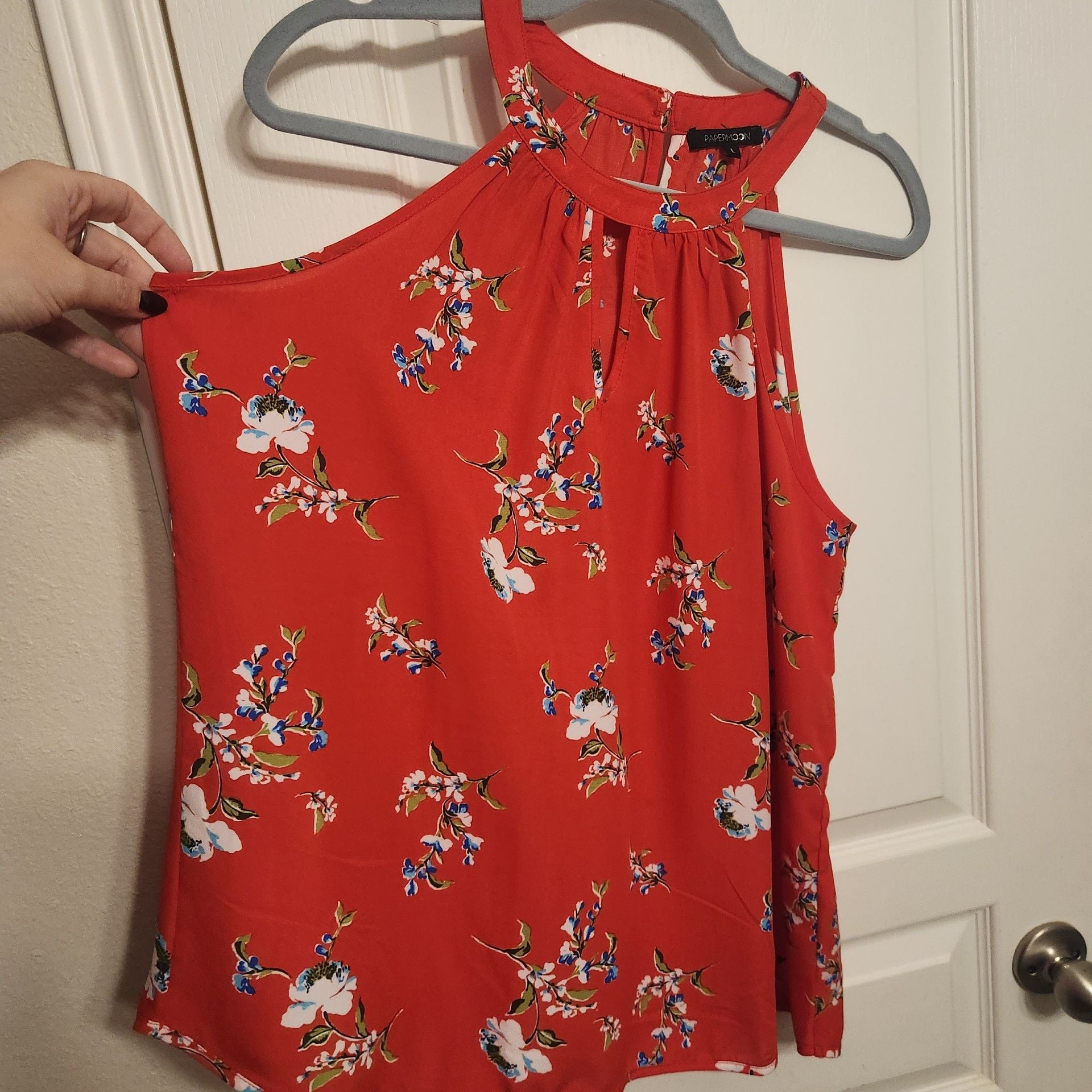Papermoon Floral Halter Top Size L 6