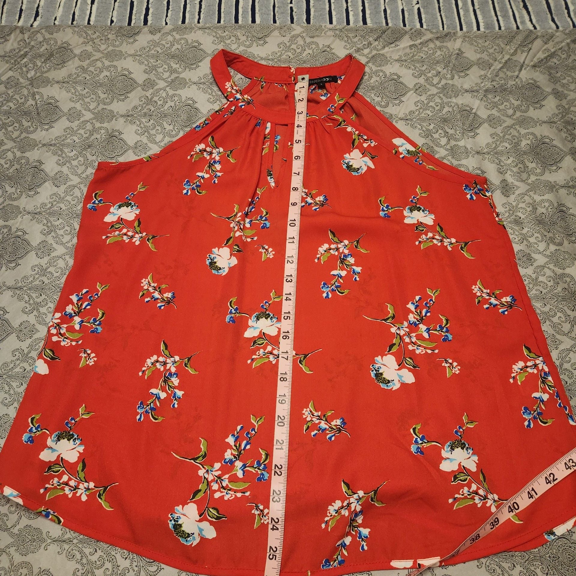 Papermoon Floral Halter Top Size L 11
