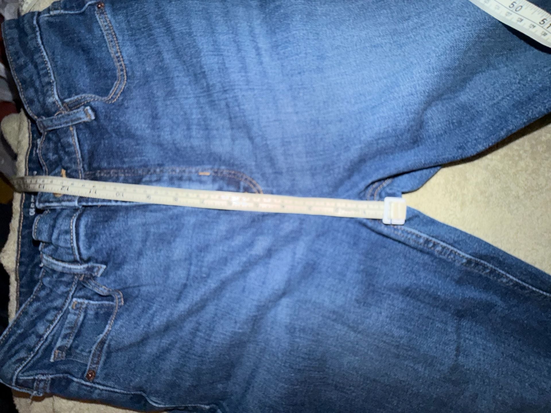 Old Navy Flare Jeans Size 12 Blue Denim High Rise Secret Smooth Pockets 4