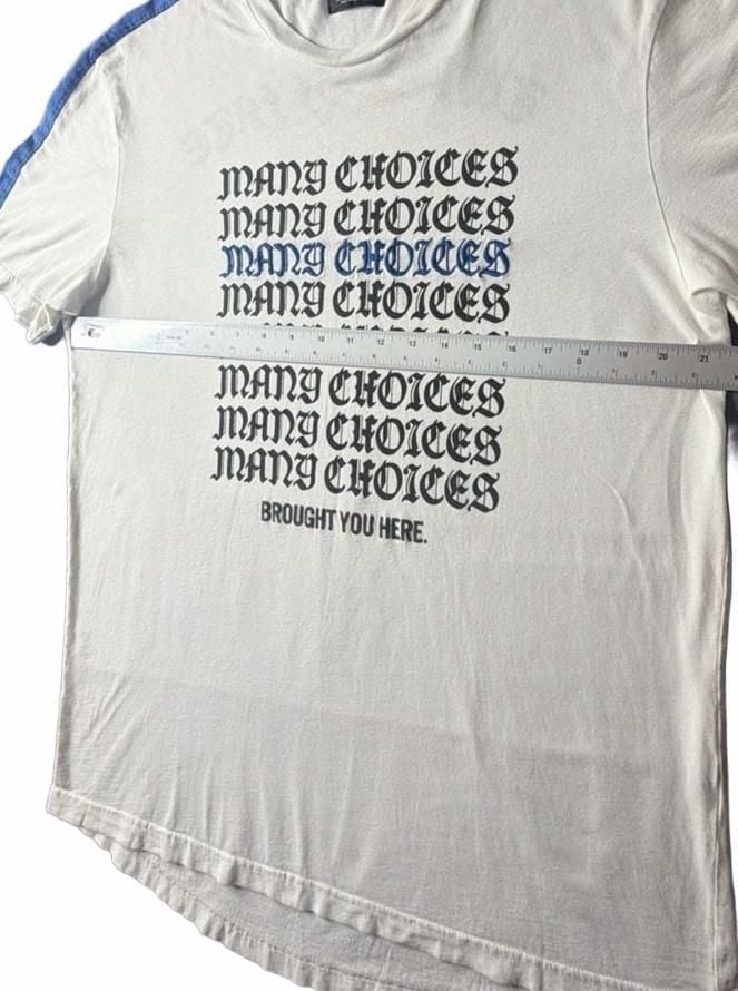 Zara Man Graphic T-Shirt Size XL White Many Choices Twist Of Fate 7
