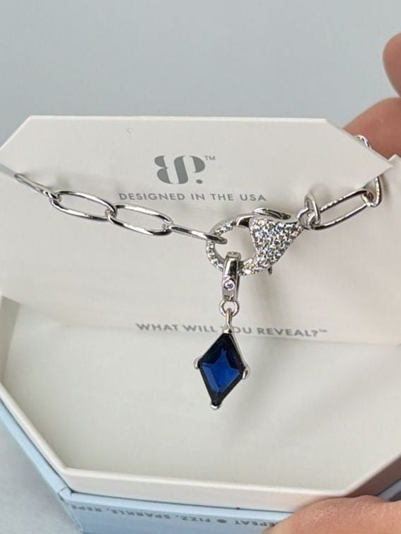 Bomb Party Starlight Wonder Created Sapphire Spinel on Rhodium Bringback 3