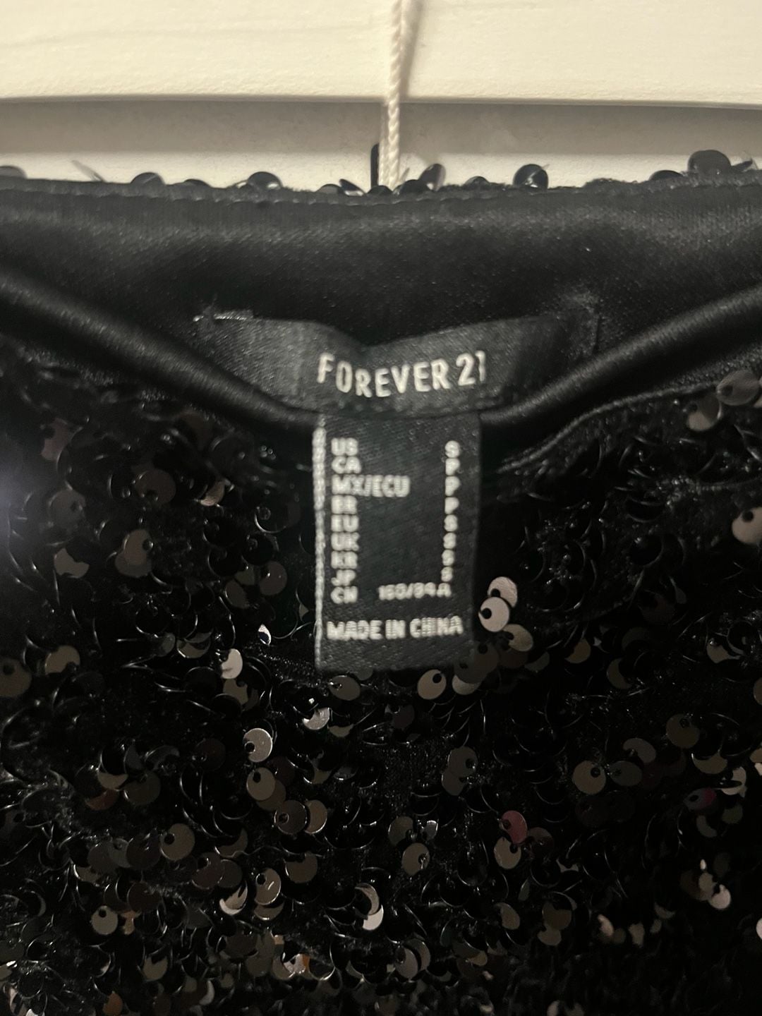 Forever 21 Sequin Mini Dress Size S Black Party 4