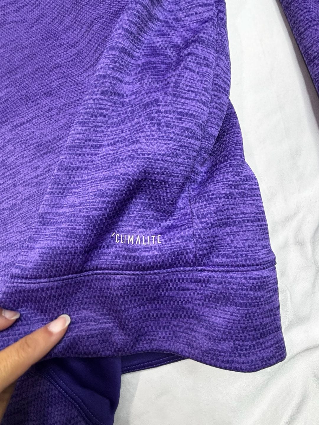 Adidas Team Issue 1/4 Zip Size 2XL Purple Climalite Pullover 5