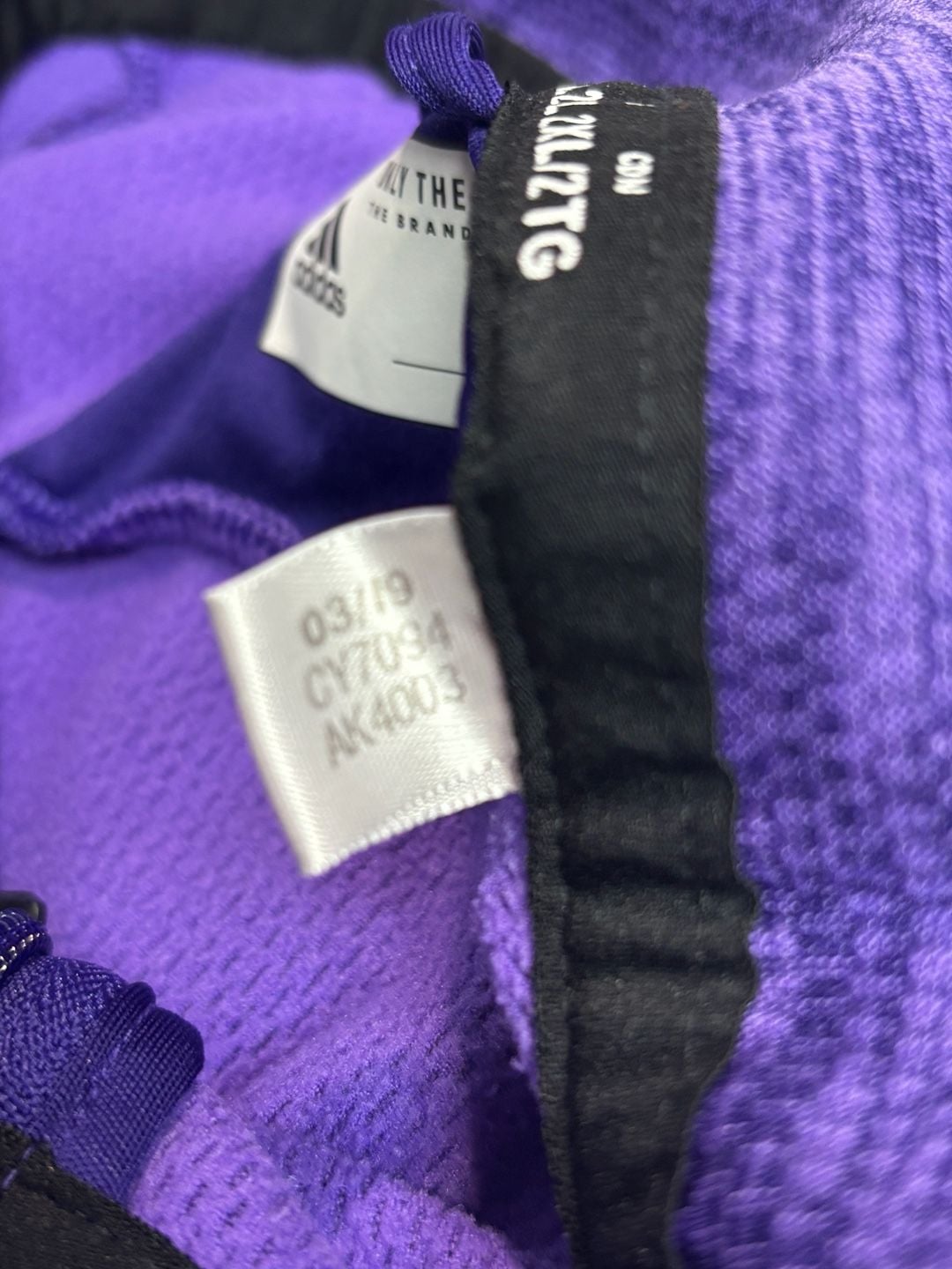 Adidas Team Issue 1/4 Zip Size 2XL Purple Climalite Pullover 7