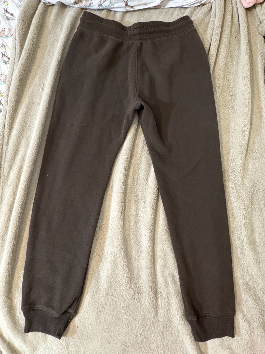 Hollister Script Logo Sweatpants Size S Brown Fleece Drawstring Joggers 8