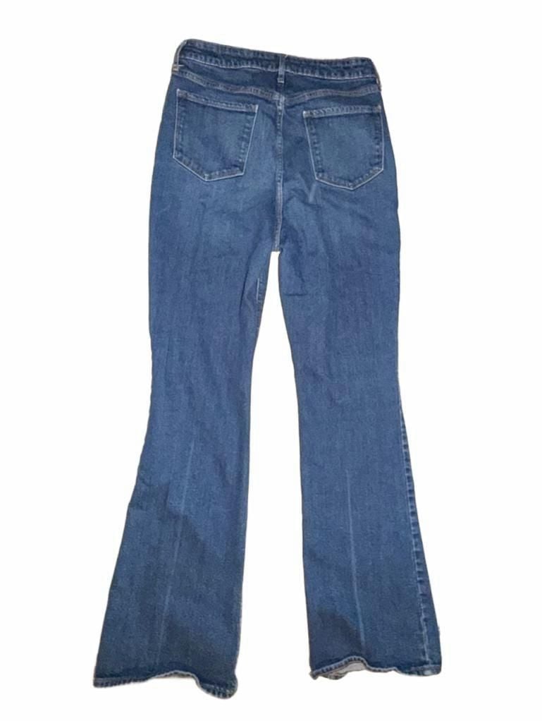 Old Navy Flare Jeans Size 12 Blue Denim High Rise Secret Smooth Pockets 5