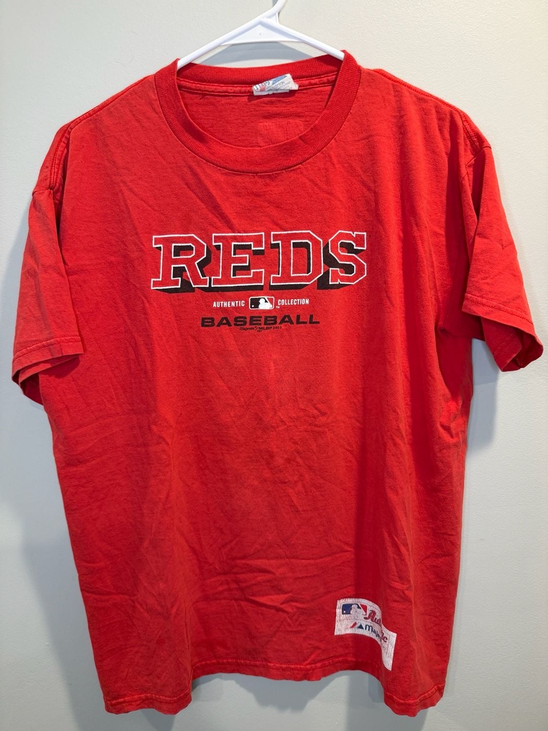 Majestic Cincinnati Reds MLB T-Shirt XL Red Cotton 2