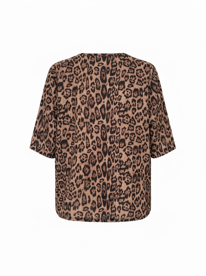 W&J Y2K style Leopard Print Blouse • Size S/M 3