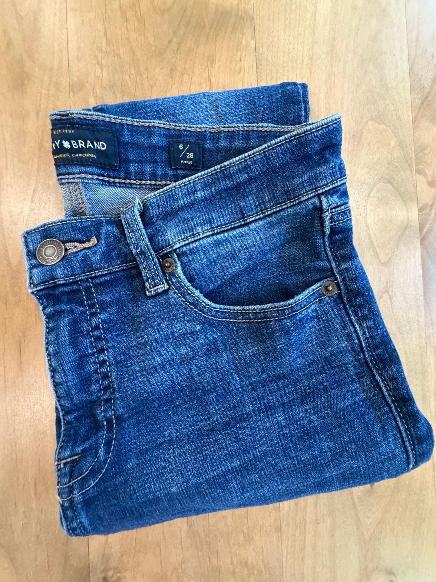 Lucky Brand Ankle Jeans Size 6/28 Blue Denim Skinny 11